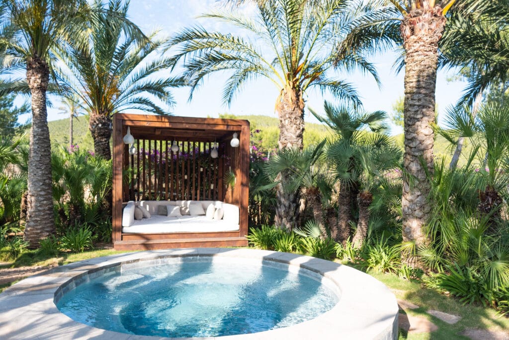 Terravita Ibiza Landscape Design Architecture Na Xica Jacuzzi Hot Tub Gazebo Day Bed